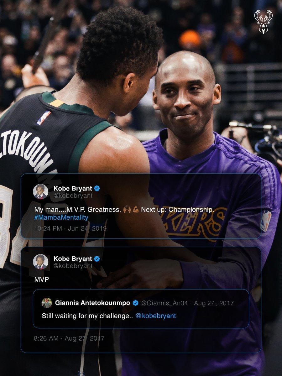 开云体育在线-致敬曼巴日！雄鹿官方晒出科比对字母哥的MVP和冠军挑战